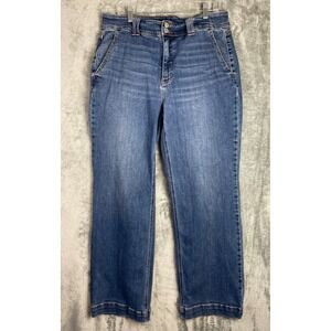 Judy Blue Jeans Womens 18W‎ Blue Wide Leg Stretch High Rise Denim JB82558MD-PL